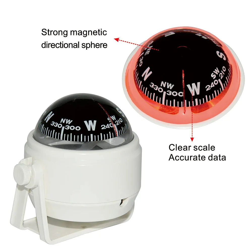 High Precision Sea Pivoting Marine Compass Marine Military Electronic Boat Ship Vehicle Car Comp - Automotive LED Light