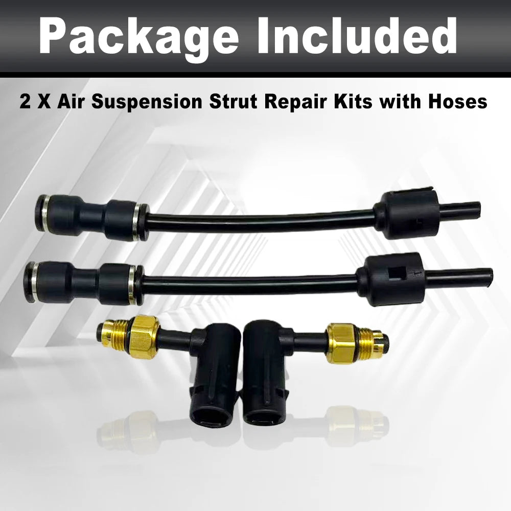 2PCS Car Suspension Elbow Air Strut Repair Kit With Hoses For Jeep Grand Cheroke for Jeep 2011-2020 - Automotive LED Lig