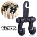 2/4Pcs Universal Car Hook Seat Multifunctional Car Backrest Storage Hook 360° Rotating Storage D - Automotive LED Light