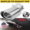 Auto Car Exhaust Pipe Tip Tail Muffler Stainless Steel Muffler Pipe Exhaust Tip Universal Car Ac - Automotive LED Light