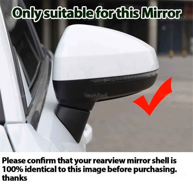 For Audi A3 S3 RS3 8V 2013-2019 2pcs Glossy Black Horn Style Add on Rearview Ext for Audi RS3 S3 A3 2013-2019 - Automoti