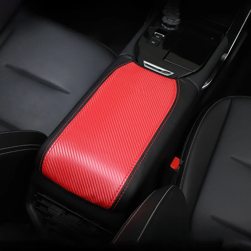 For Haval H6 3rd Gen 2021 2022 2023 2024 HEV PHEV Leather Car Armrest Box Protector Cover Trim A - Automotive LED Light