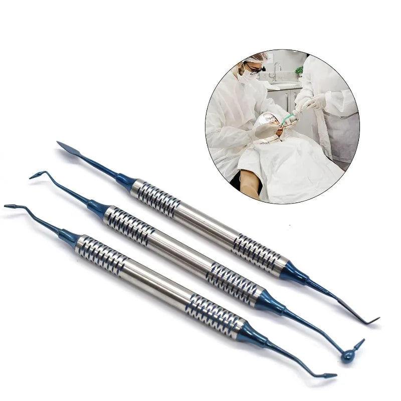 For Dental Clinic Use 6 Pcs Kit Non Stick Double Head Spatula Composite Resin Filling Scraper Re - Automotive LED Light