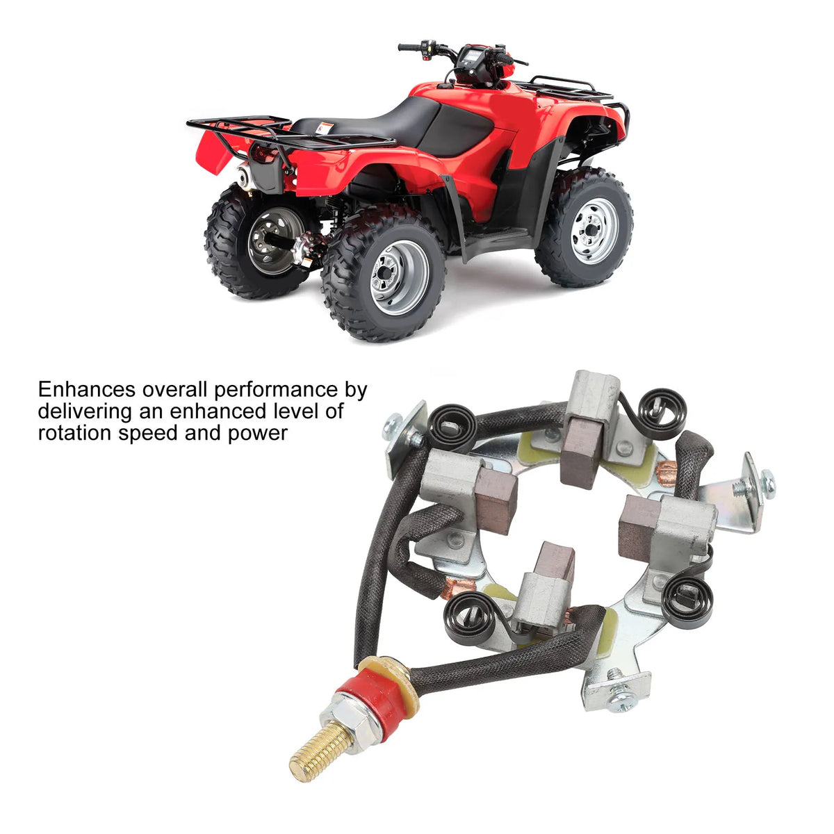 Carbon Brush Holder Repair Kit Construction Winch Motor Carbon Brush Kit Easy Install Compact fo - Automotive LED Light