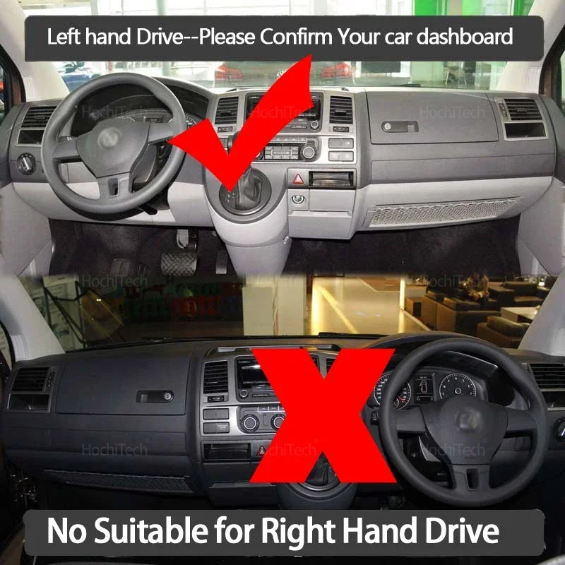 Anti-Slip Dashboard Cover Protective Pad Car Accessories Sunshade Carpet for Vol for Volkswagen T5 2004-2015 - Automotiv