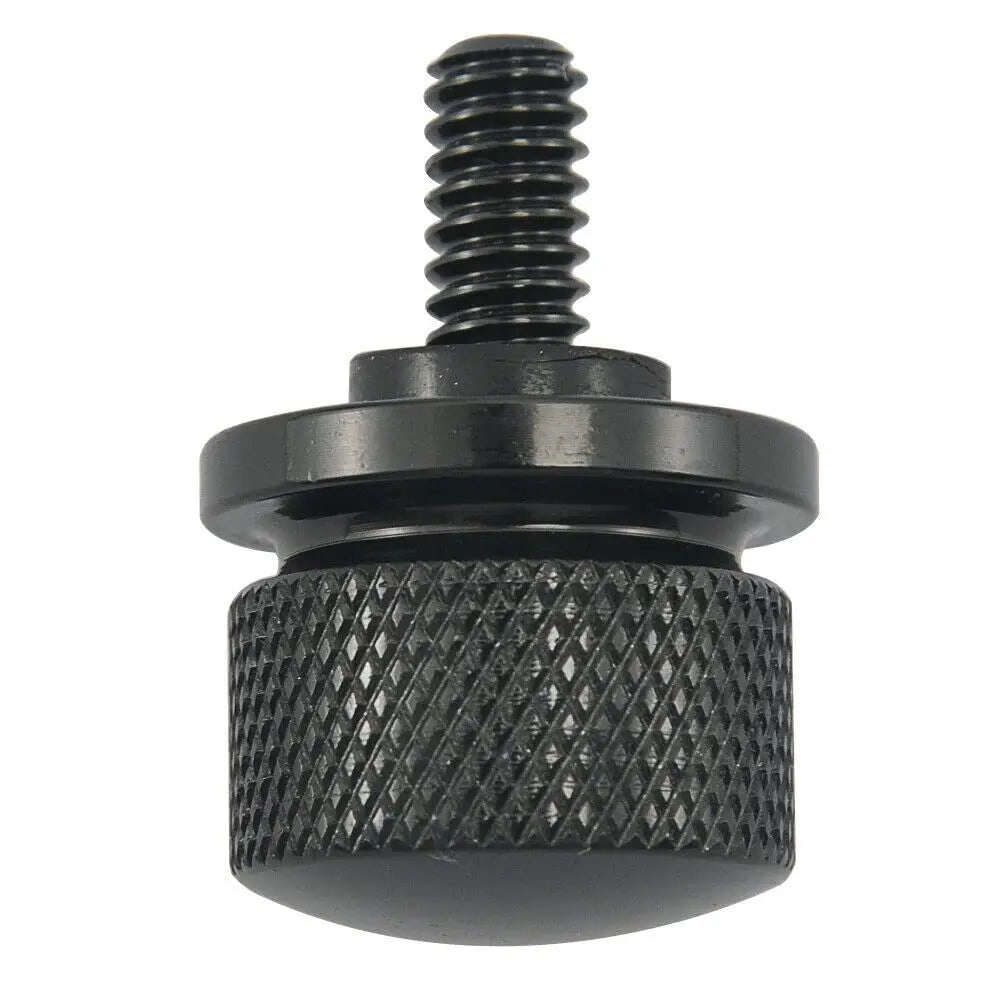 Motorcycle Black Rear Fender Seat Bolt 1/4"-20 Thread Quick Mount Knurled Tab Sc for Seat 1996-2024 - Automotive LED Lig