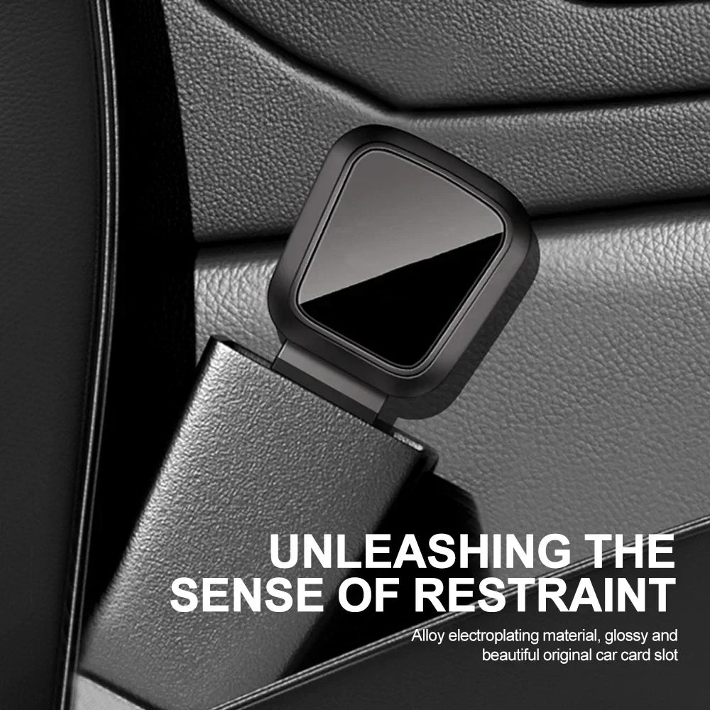 2PCS Car Seat Belt Clip Extender Safety Buckle for Tesla Porsche Thick Insert Socket Lock Buckle - Automotive LED Light