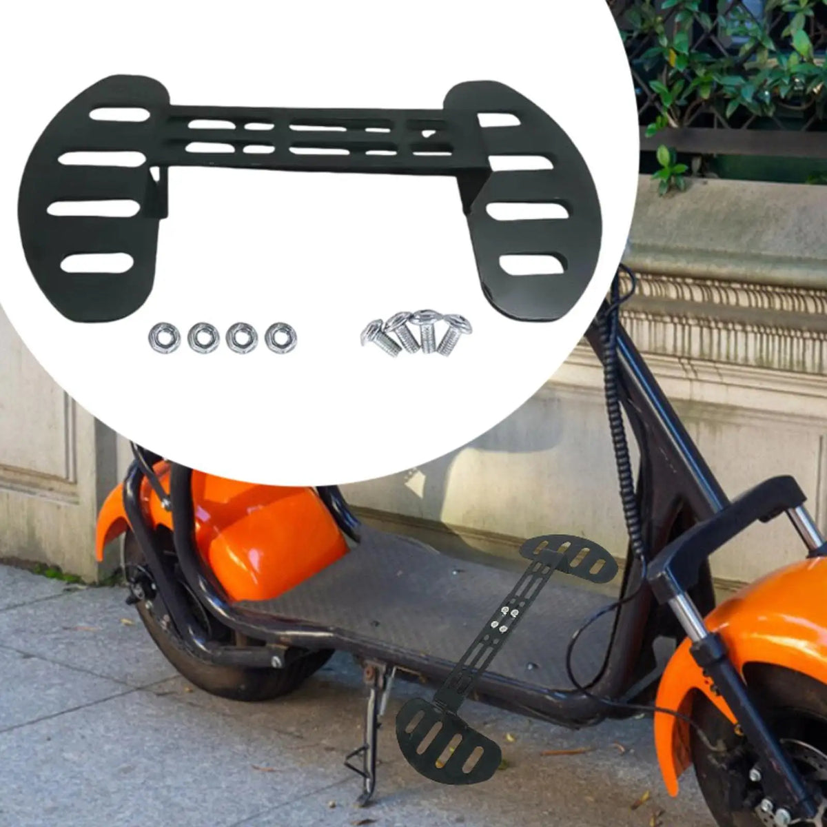 Scooter Front Foot Pedals Electric Bike Foot Rest Adjustable Professional Simple Installation Re - Automotive LED Light