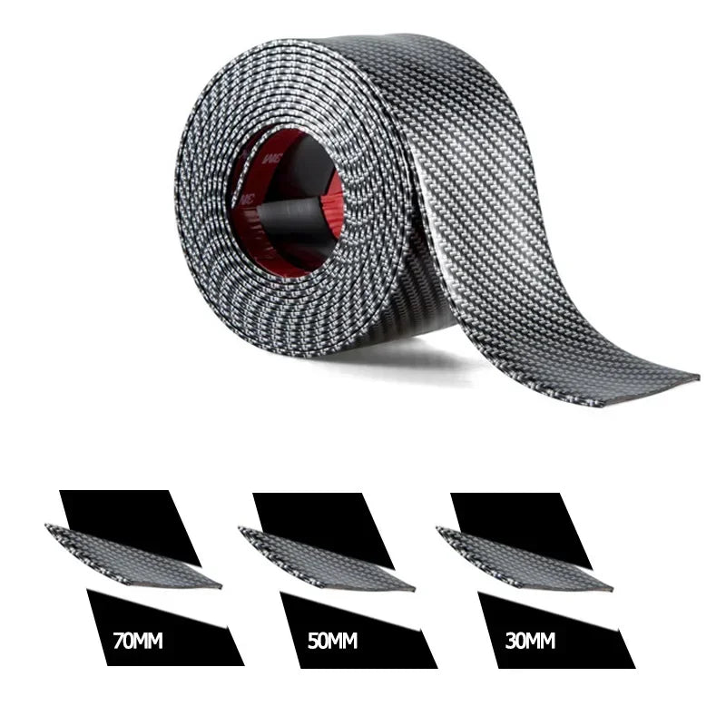 Universal Car Stickers Doorsill Bumper Threshold Step Carbon Fiber Protector Guard Strip Sticker - Automotive LED Light
