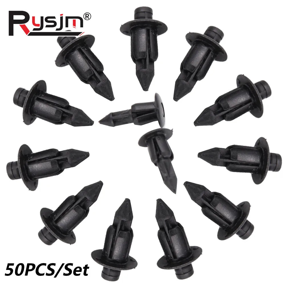 50Pcs/set Door Trim Panel Clips Retainer Clips For Toyota Lexus 6mm Hole Auto Fastener Plastic R - Automotive LED Light