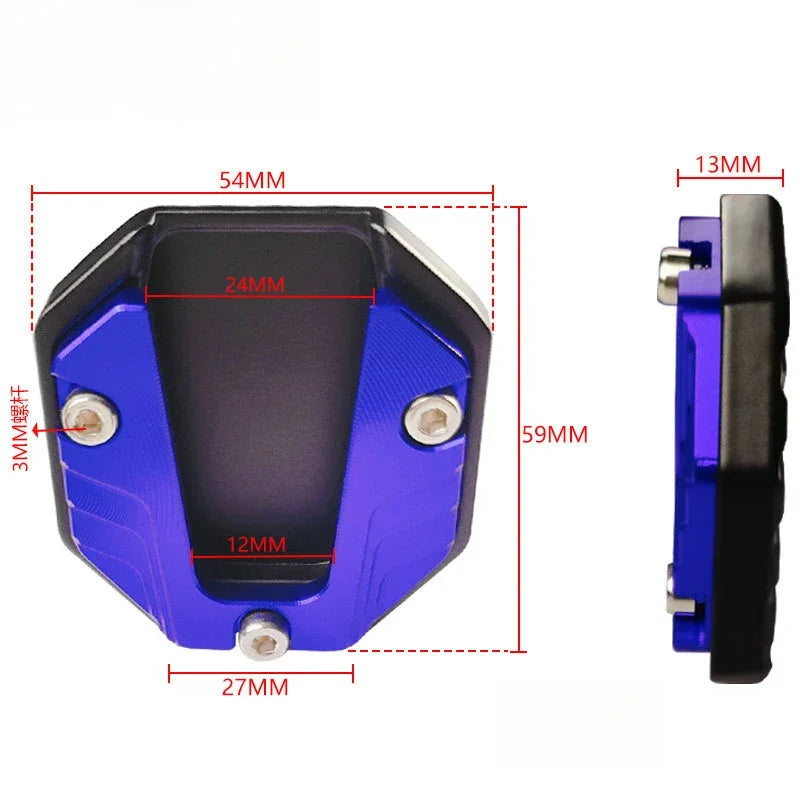 Premium Motorcycle Electric Vehicle Footrest Plate - Large Anti-slip Side Kick Block for Enhance - Automotive LED Light