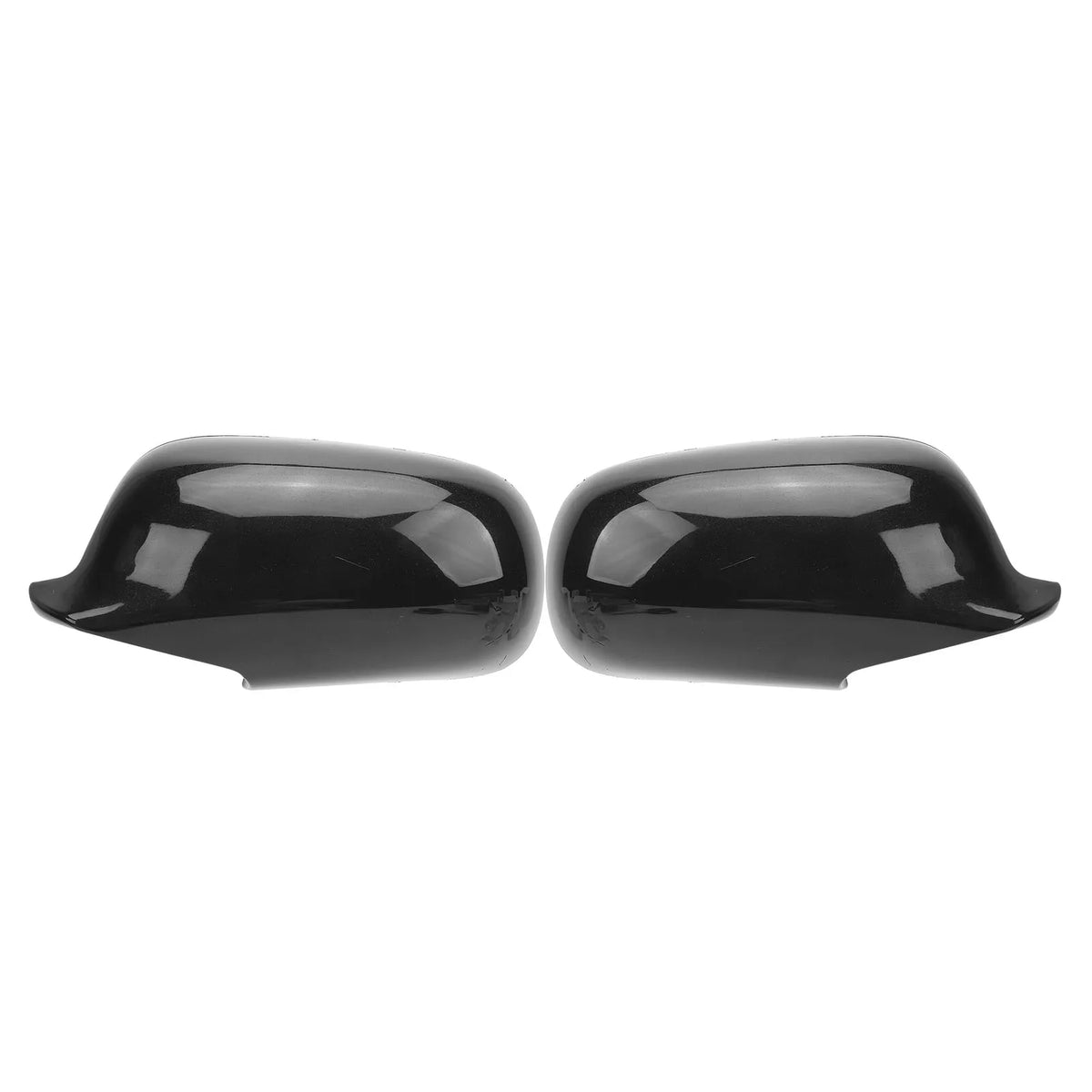 1Pc Car Mirror Cover Stylish Exterior Rear View Mirror Housing Glossy Black Door Wing Mirror Cap - Automotive LED Light