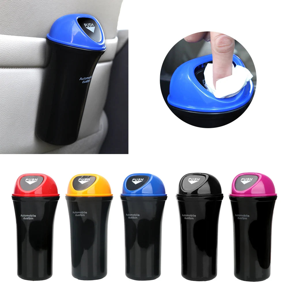 Auto Organizer Storage Box Car Trash Can Auto Door Seat Back Visor Trash Bin Car-styling Garbage - Automotive LED Light