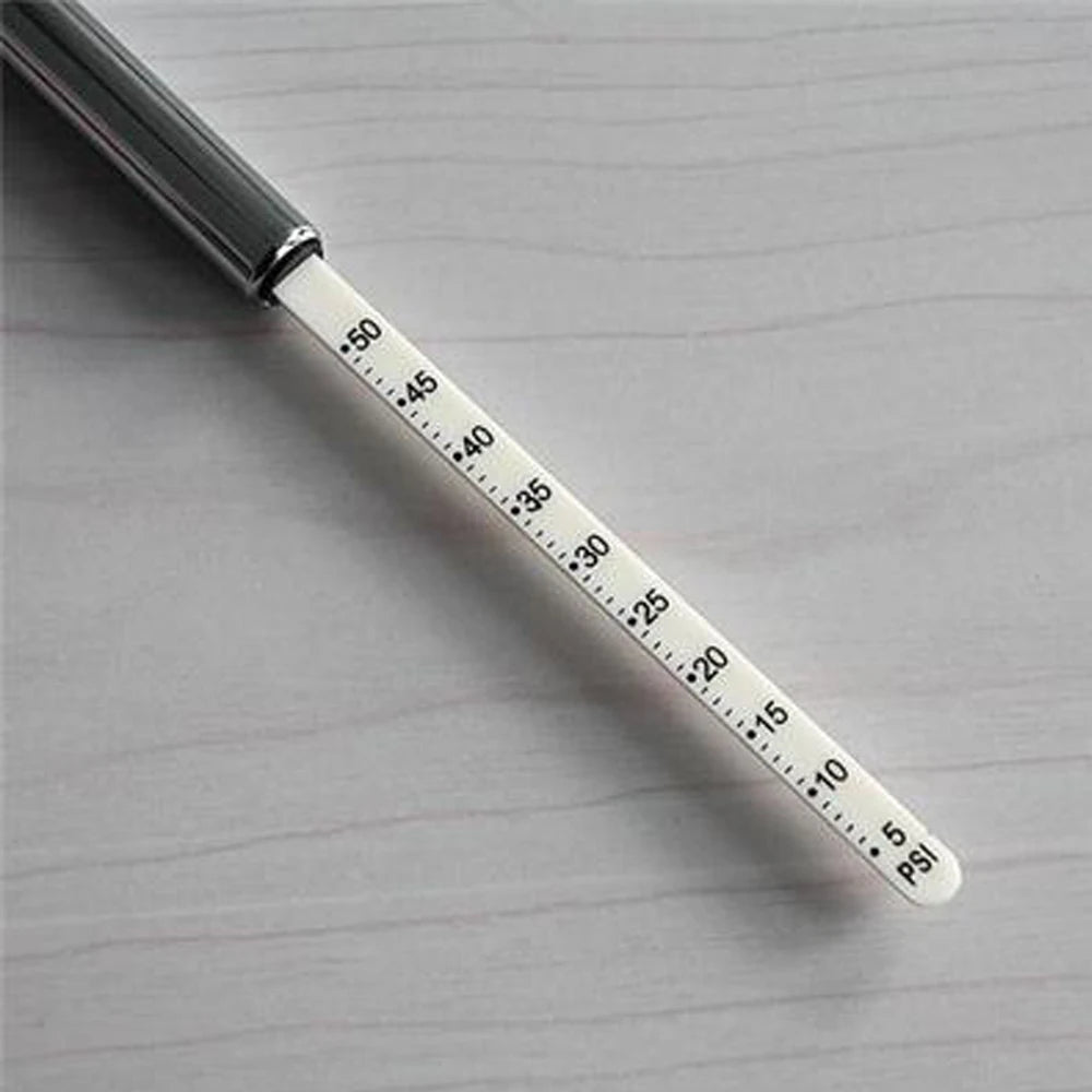5-50 PSI Motorcycle Tire Pressure Gauge Test Pen Portable Meter Emergency Tools Electric Bicycle - Automotive LED Light