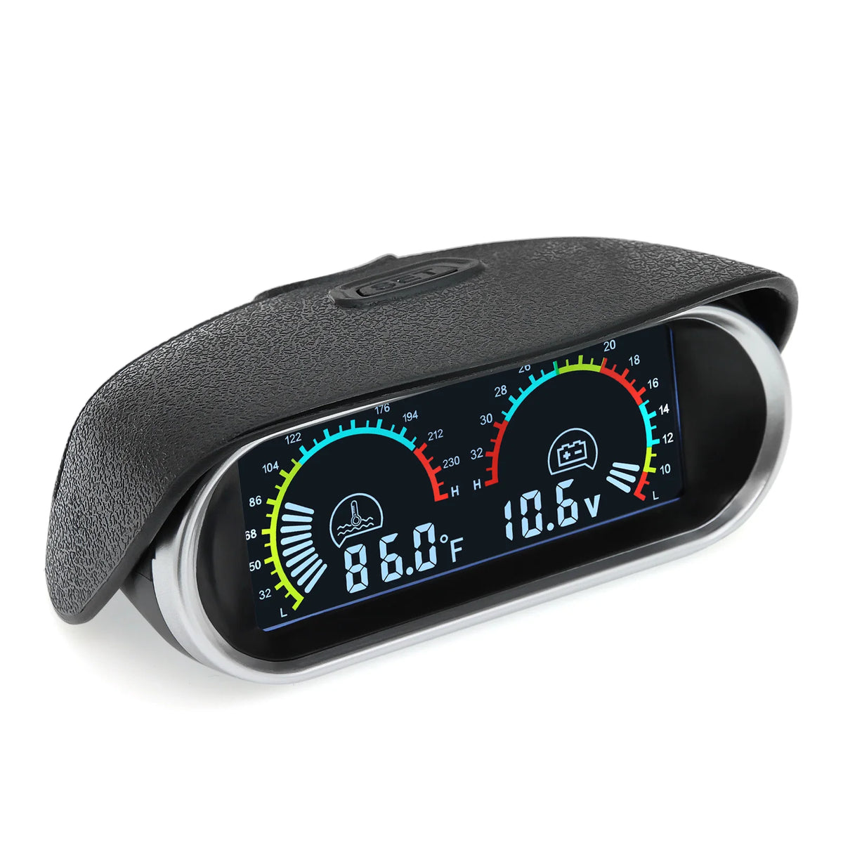 2 in 1 LCD Digital Auto Water Temp Gauge Voltmeter Gauge For Car Truck Motorcycle Temperature Se - Automotive LED Light