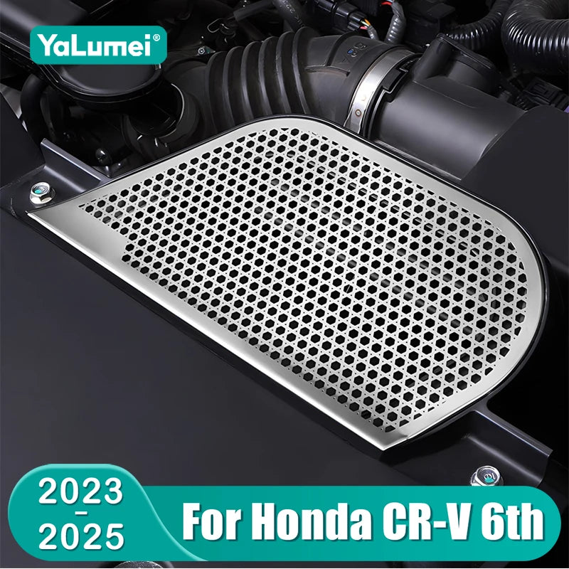 For Honda CR-V CRV 6th Gen 2023 2024 2025 Car Engine Air Inlet Intake Protective Cover Stainless - Automotive LED Light