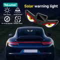 1Pc LED Dynamic Expression Neon Light Car Solar Devil Eye Light, Rear Window Anti-Rear-End Warni - Automotive LED Light