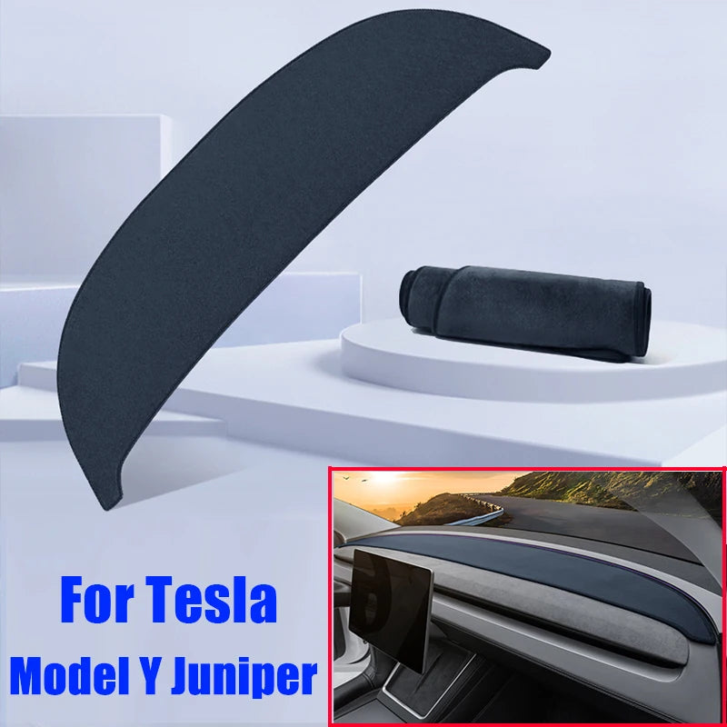 For Tesla Model Y Launch Juniper 2025 2026 Car Dashboard Sun Shade Mat Instrument Desk Non-slip  - Automotive LED Light