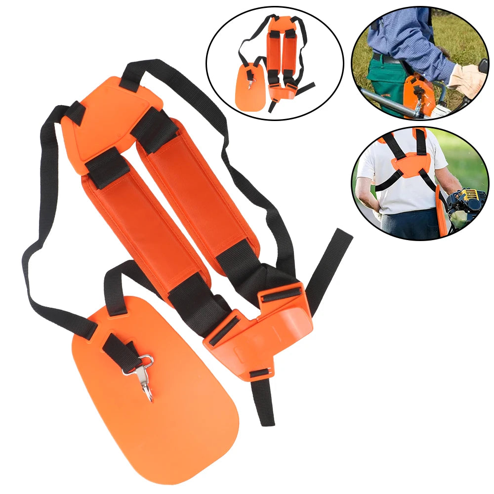 Strimmer Padded Belt W Shape Double Shoulder Harness Strap Comfortable Labor Saving for Brush Cu - Automotive LED Light