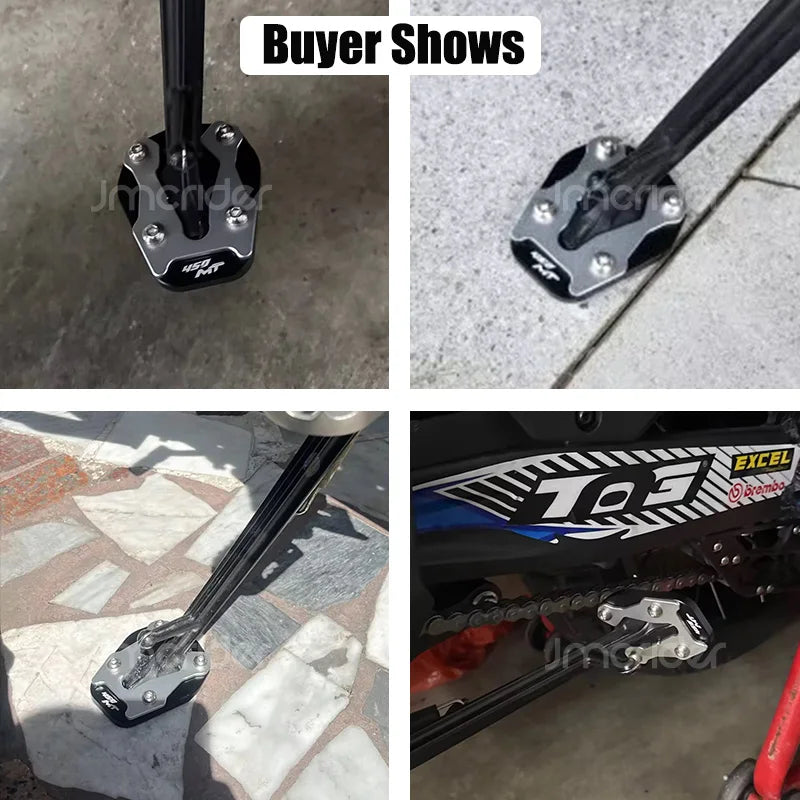Fit For CTMOTO 450MT 450 MT 2023 2024 2025 CNC Motorcycle Kickstand Side Stand Extension Pad Enl - Automotive LED Light