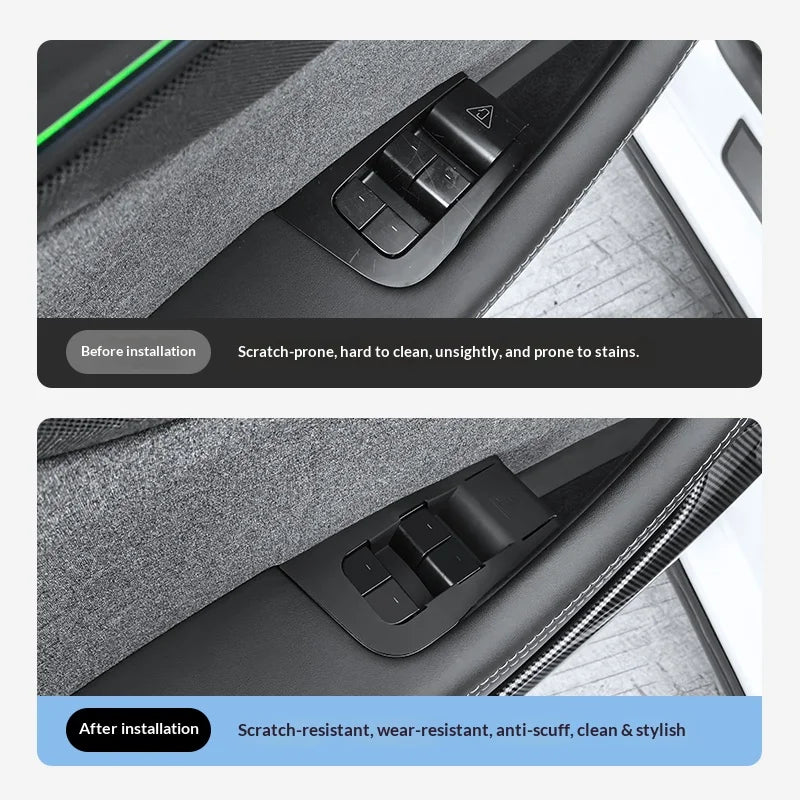 For Tesla Model Y Juniper 2025 Window Lifter Switch Buttons Silicone Door Open Handle Panel Prot - Automotive LED Light