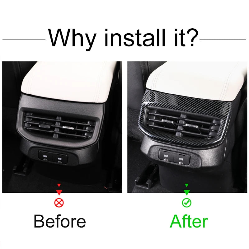 For Haval H6 3rd Gen GT 2021 2022 2023 2024 HEV PHEV Stainless Steel Car Rear Air Conditioning V - Automotive LED Light