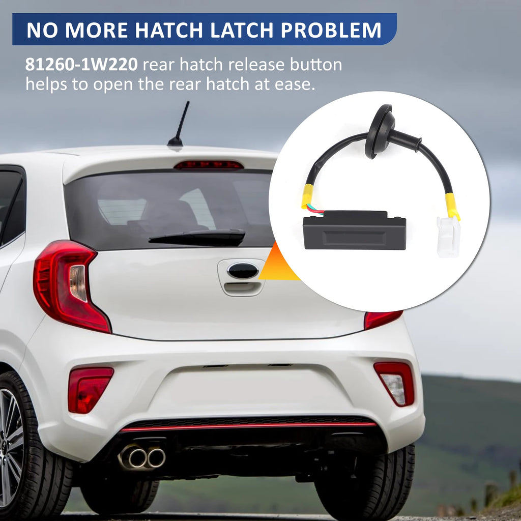 81260-1W220 Rear Hatch Liftgate Tailgate Latch Trunk Lock Lid Switch Button For Kia Rio Kia Prid - Automotive LED Light