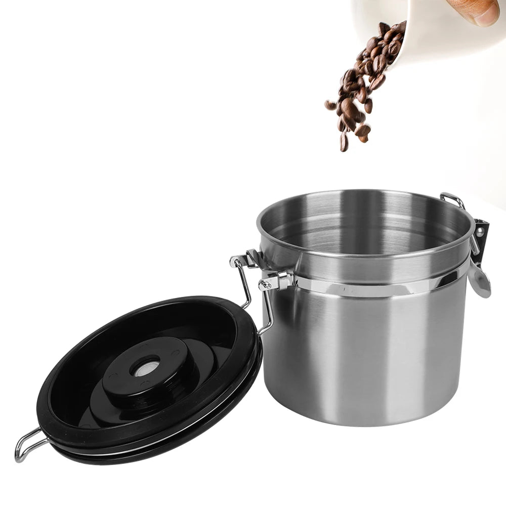 Stainless Steel Airtight Lid Preserves Freshness Storage Canister Coffee Container with co2 Valv - Automotive LED Light