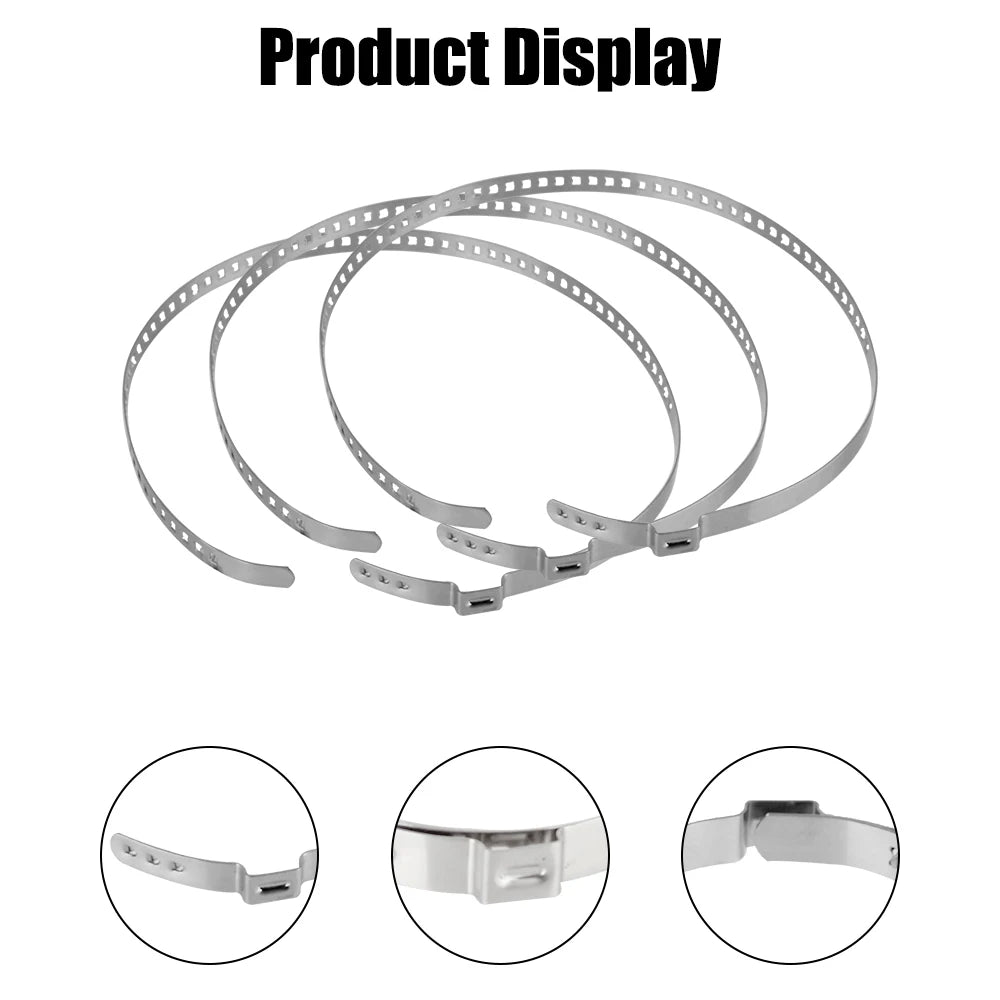 Adjustable Stainless Steel 20- 50mm 50- 120mm 5Pcs Driveshaft CV Boot Clamp Ball Cage Clamp Axle - Automotive LED Light
