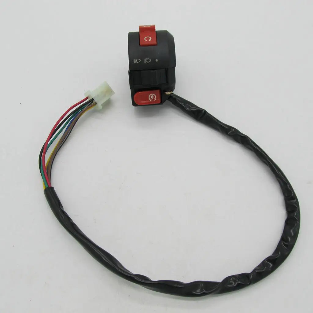 Electric Start Button Housing 7 Wire Kill Start Light Switch for ATV Left Handlebar 125cc Compat - Automotive LED Light