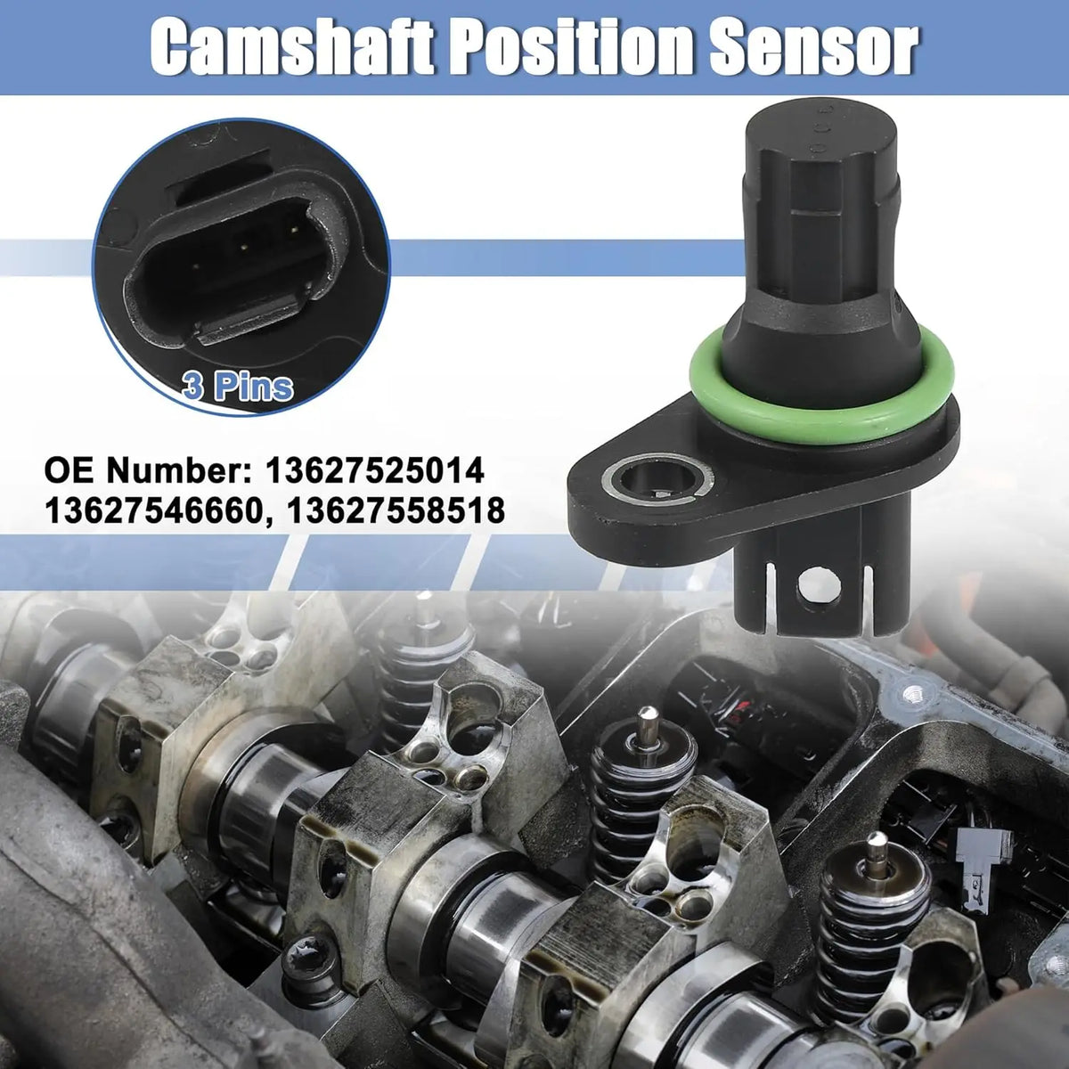 Camshaft Position Sensor For BMW 328i 325i 330i 320i 323i X3 X5 528i 525i 530i 5 for BMW X5 X3 - Automotive LED Light