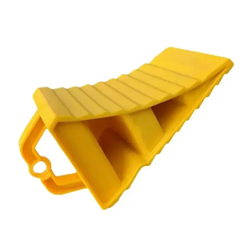 Car Trailer Wheel Chock Anti-slip Vehicle Truck Tire Stop Block with Handles Parking Wedges Car  - Automotive LED Light