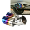 63mm Dual Outlet Universal Car Exhaust Tip Stainless Steel Auto Muffler Tail Pipe Car Accessorie - Automotive LED Light