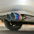 Dual Exhaust Tips Car Tail Pipe Car Muffler For Most Vehicles Exterior Rear Tip Pipe Blue Curved - Automotive LED Light