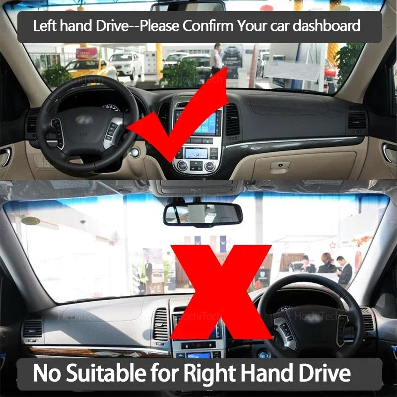 Anti-Slip Dashboard Cover Protective Pad Car Accessories Sunshade Carpet for Hyundai Santa Fe 20 - Automotive LED Light