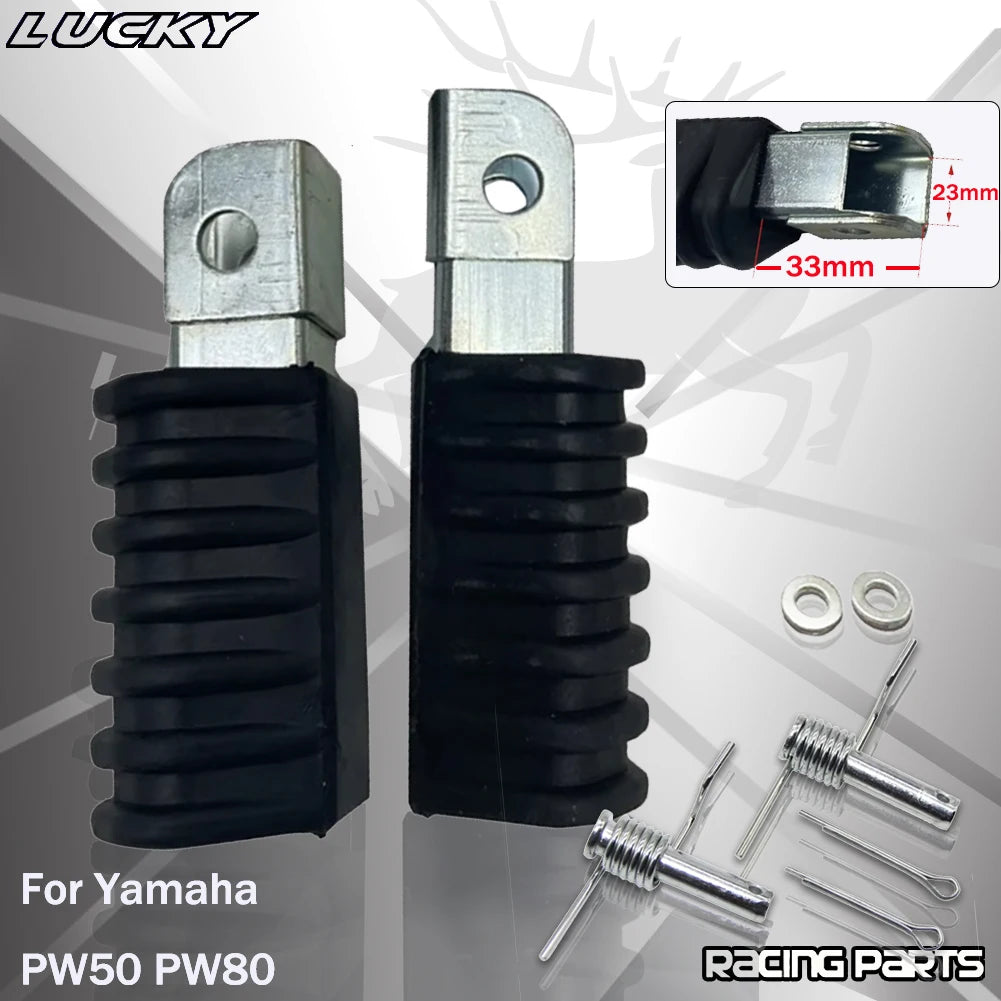 Motorcycle Foot Pegs Foot Rest Pedal Bracket For Yamaha PW50 PW80 Non Slip Footp for PW80 PW50 - Automotive LED Light
