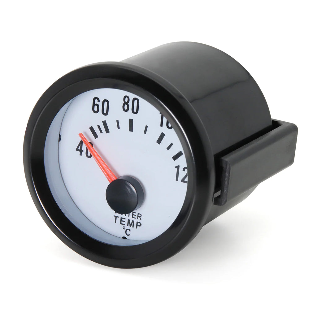 AD Black Shell White Backlight Car Water Temperature Gauge 52mm Temp Meter 40-120 Celsius With W - Automotive LED Light