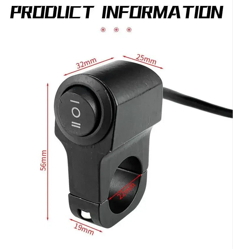 22mm 7/8in Motorcycle Handlebar Headlight ON/OFF Switch Light Button Aluminum Alloy Fog Spotligh - LED Motorcycle Light
