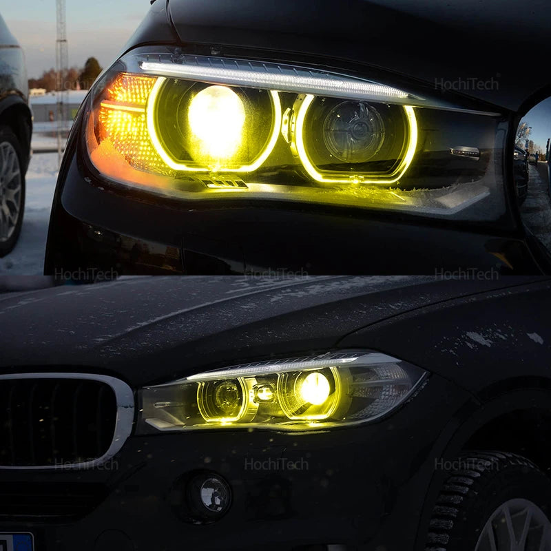 Lemon Yellow Angel Eyes DRL Boards For BMW X3 F25 X5 F15 F85 X6 F16 F86 Xenon He for BMW F86 F25 F85 - Canbus LED Headli
