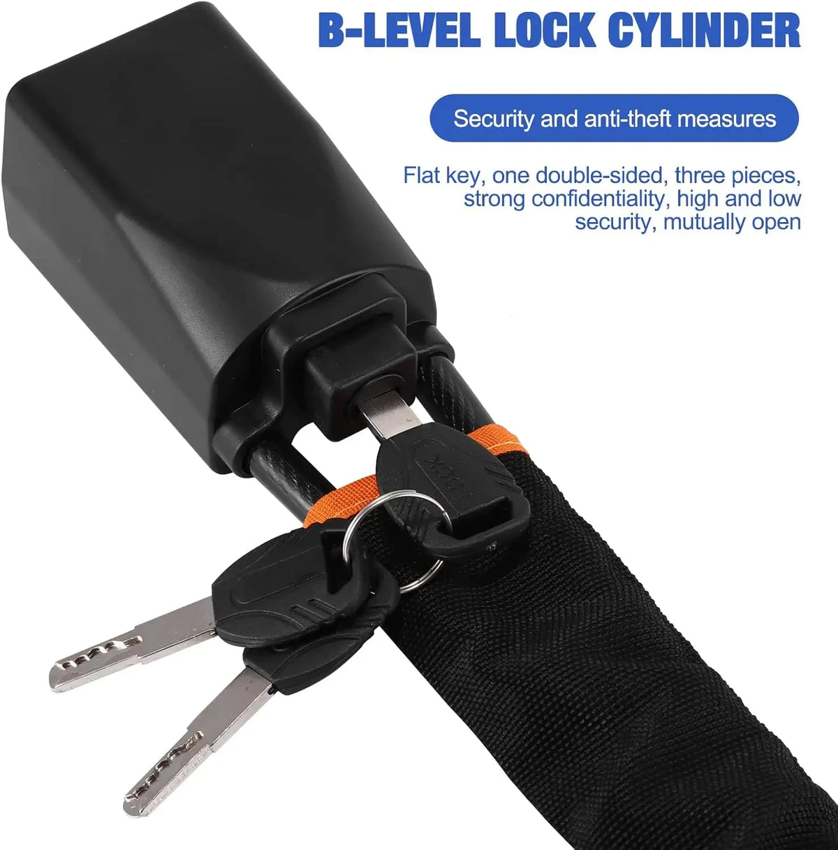 Automotive Security Deterrent Car Steering Wheel Lock Reinforced Cable in Red Blue Yellow Black  - Automotive LED Light