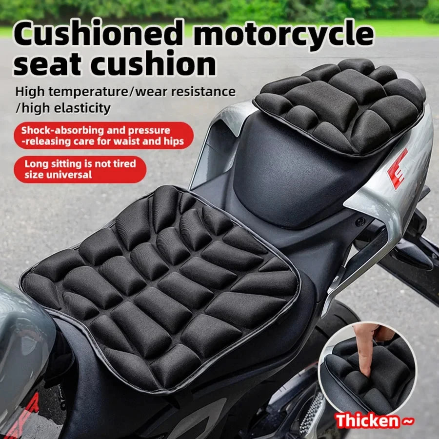 Motorcycle Seat Pad 3D Comfort Gel Cushion Seat Breathable Universal Shock Absorbing Seat Cover  - Automotive LED Light