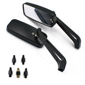 Rear View Mirror 10/8mm Motorcycle Accessories Motorbike Pair Rectangle Mirrors Motorcycle Adjus - Automotive LED Light