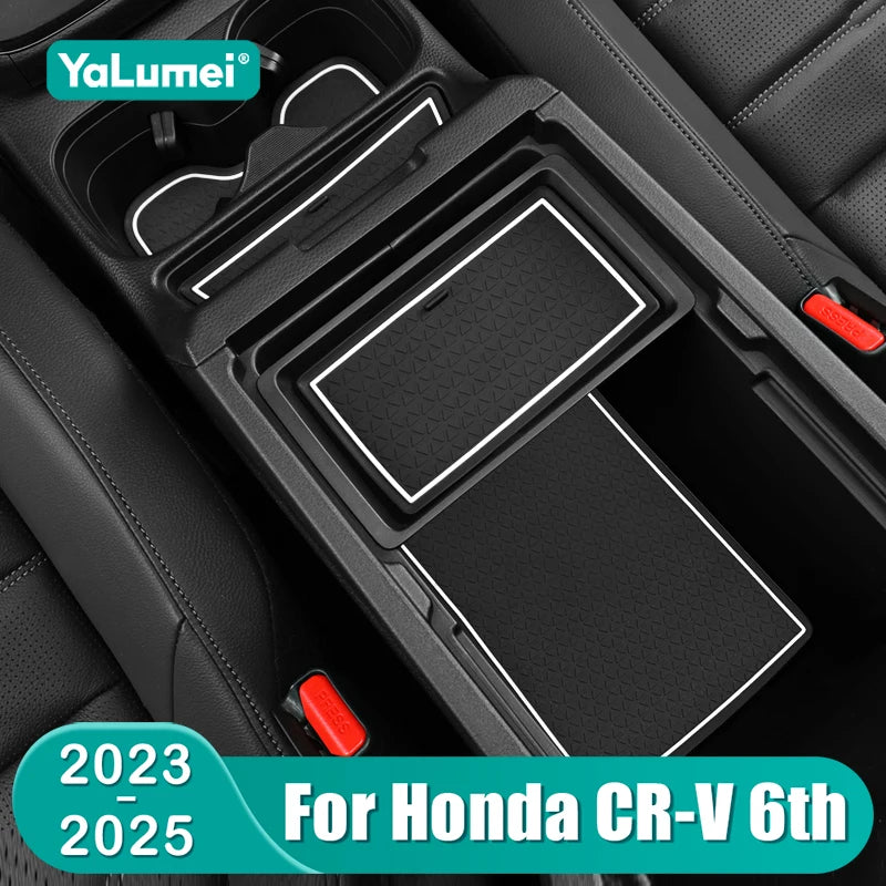 For Honda CRV 6th Gen 2023 2024 2025 CR-V Hybrid Car Anti-Slip Gate Slot Cup Mat Door Non-slip R - Automotive LED Light
