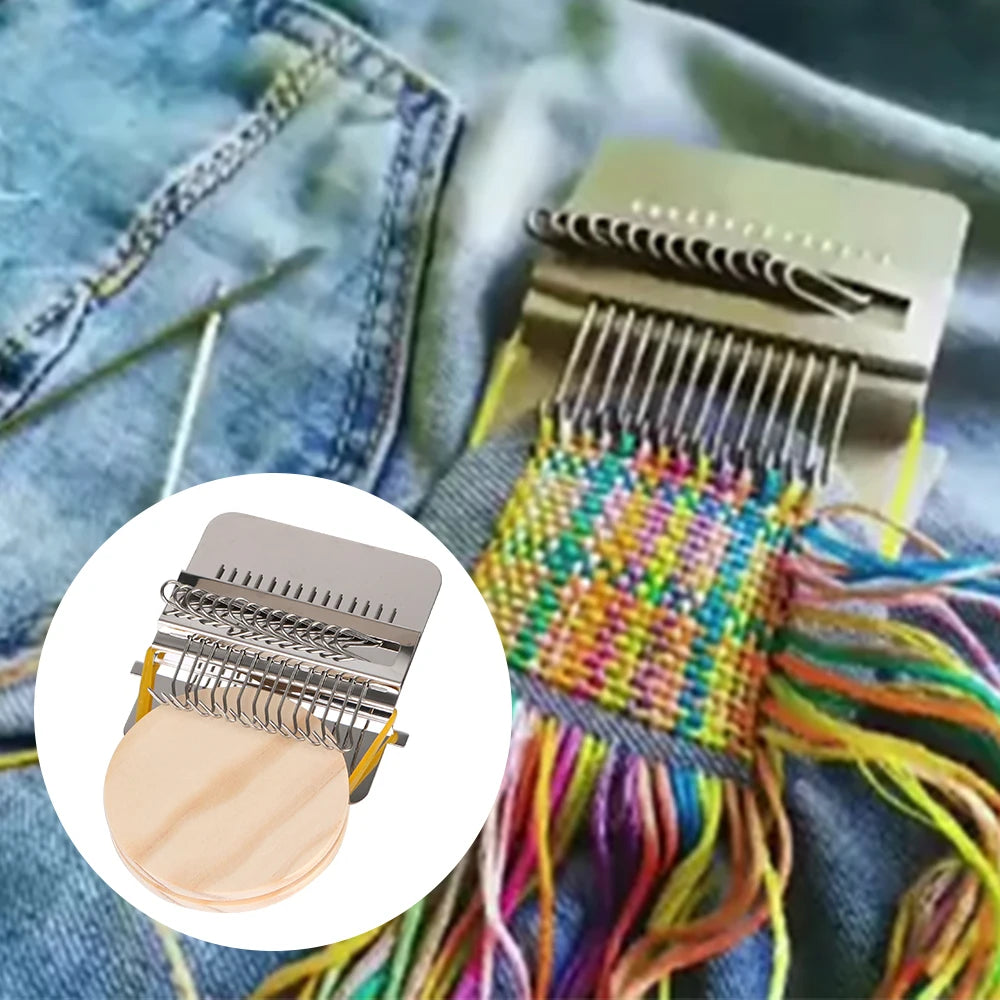 Knitting Tools Small Frame Small Loom Hand Tapestry Wood Loom Weaving Frame Darning Machine For  - Automotive LED Light