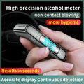 Non-contact Alcohol Tester High Precision Breathalyzer Alcometer USB Rechargeable LCD Display Di - Automotive LED Light