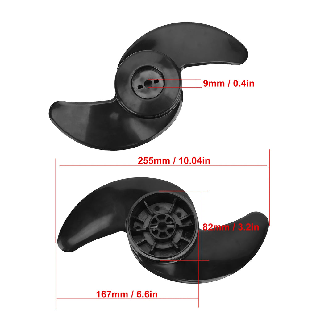 2 Blades Boat Propeller Kit Electric Trolling Motor Parts for 50lb 60lb 68lb 88lb Outboard 12V 2 - Automotive LED Light