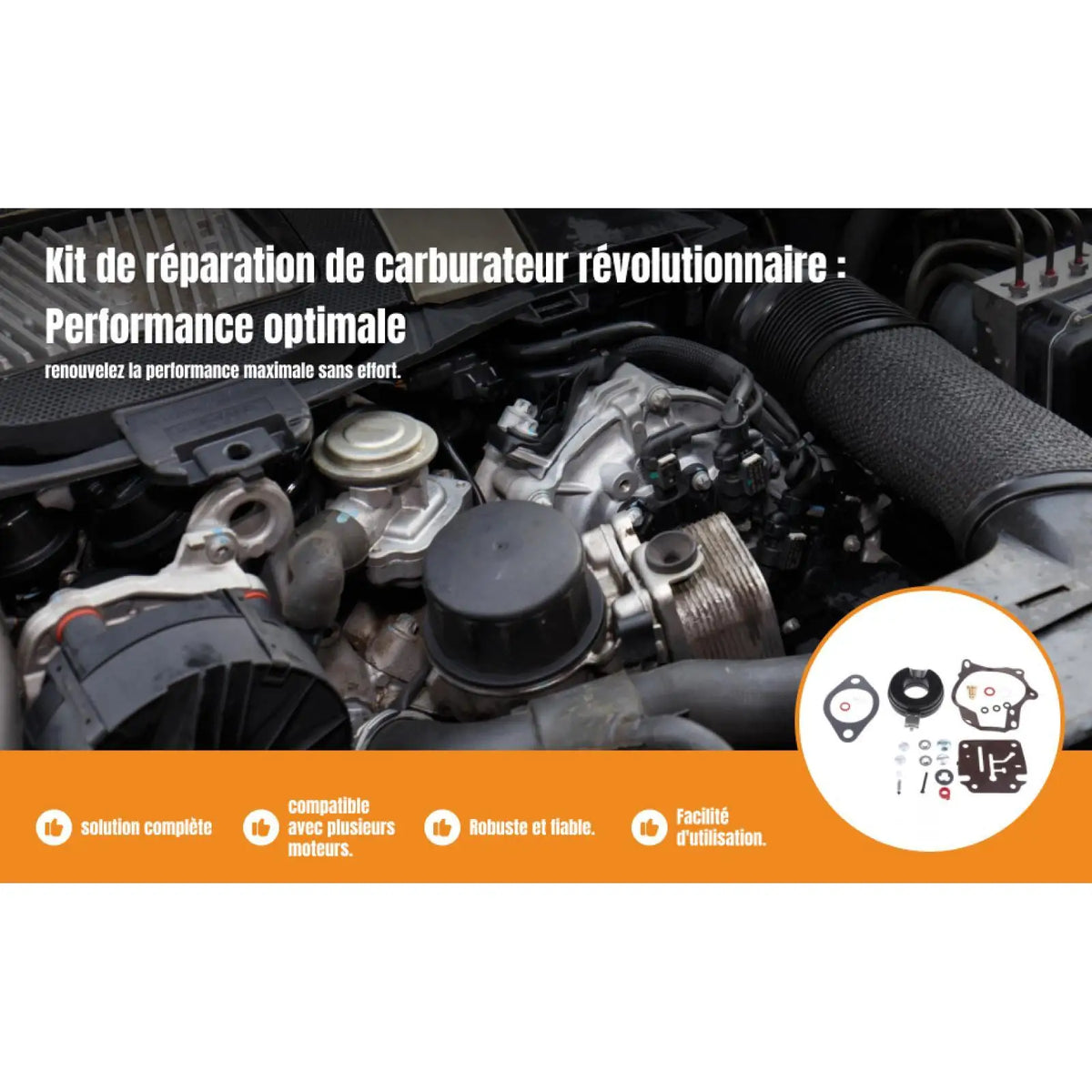 Carb Repair Kit Upgrade Aluminum Set Outboard Engine Maintenance for Johnson Evinrude 50hp Motor - Automotive LED Light