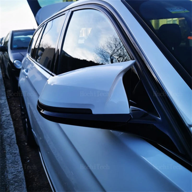 White Mirror Cover Car Side Rearview Mirror Cap Cover Shell For BMW 1 2 3 3GT 4  for BMW F20 F22 F31 - Automotive LED Li