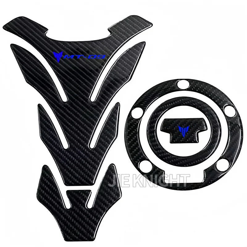 3D Carbon Fiber Motorcycle Fuel Tank Pad Cover Protector Decal Stickers For YAMAHA MT09 MT-09 mt - Automotive LED Light