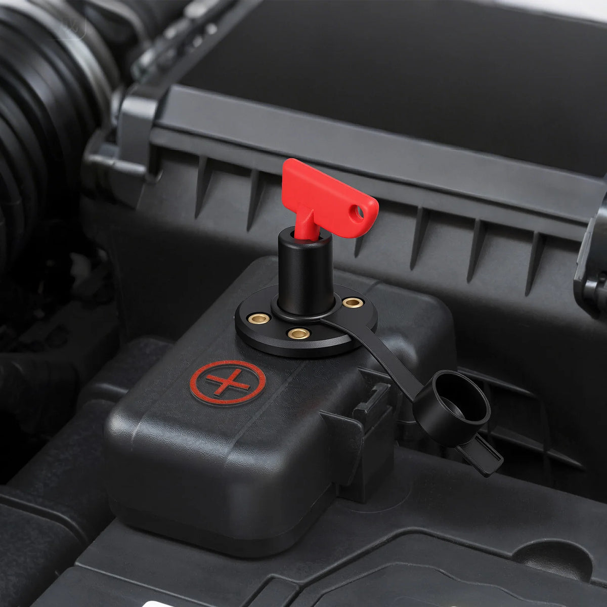 AD Car Power Switch 12V Main Cut Off Kill Switch Vehicle Modified Isolator Disconnector Red Key  - Automotive LED Light